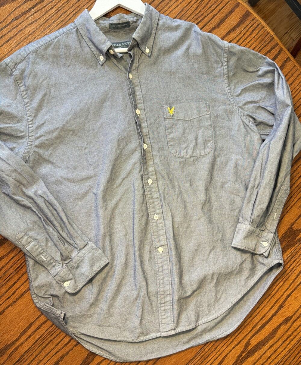 LYLE & SCOTT Scotland Men Casual - Formal Shirt Size XL Gray